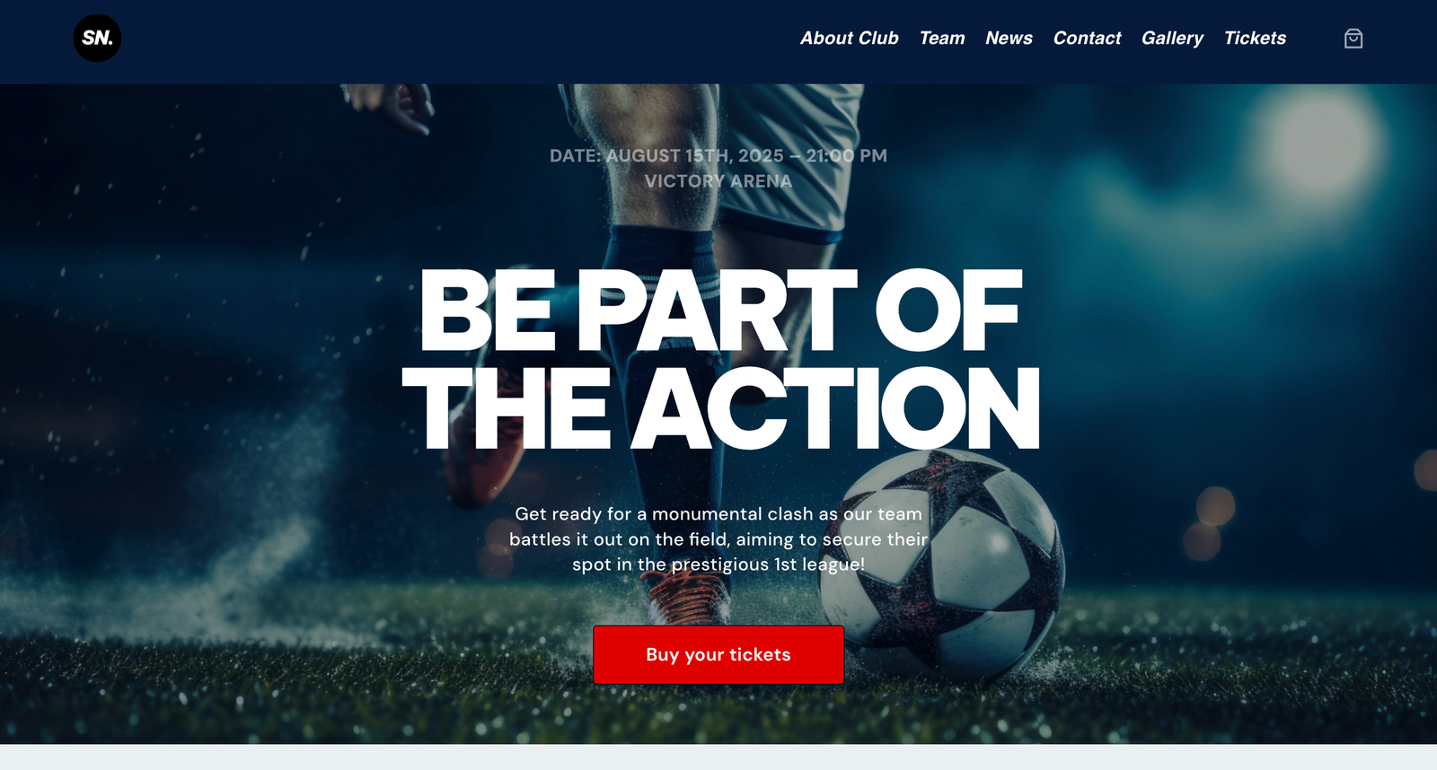 Amatikiti ChampionClub Demo Event Page